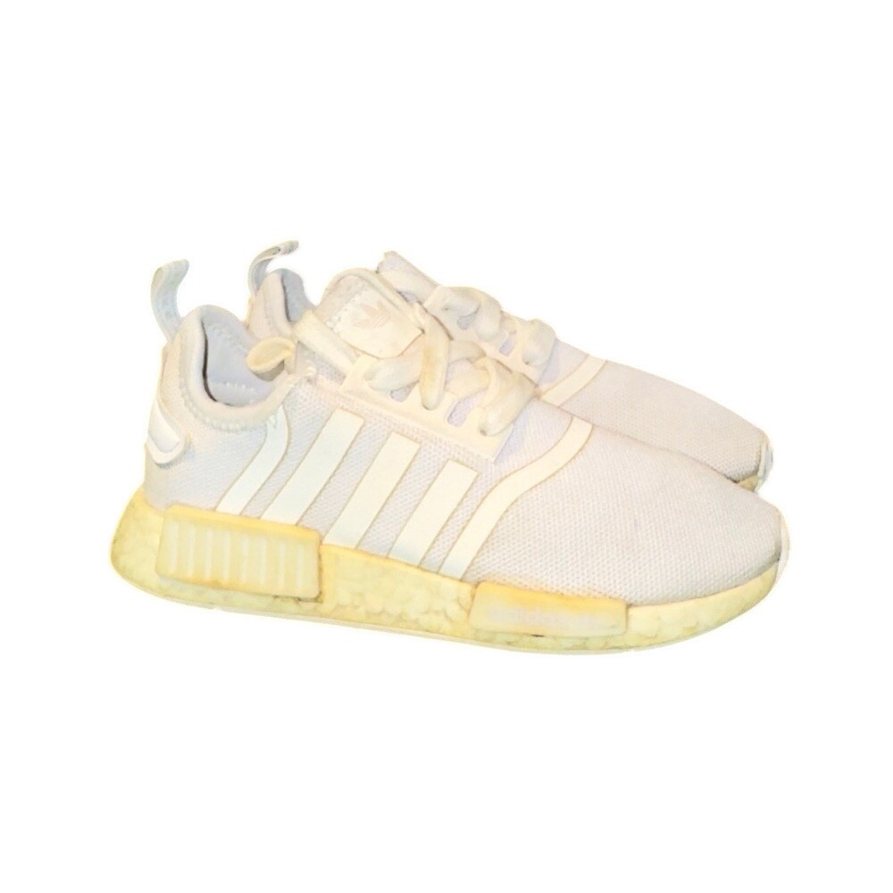 Adidas NMD_R1 Junior Triple White FW6444 Preschool Kids Sneakers Size‎ 2Y